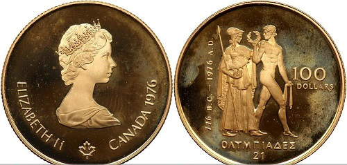 100 dollar coin, 1976, Canada | Hobby Keeper Articles