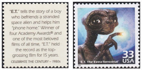Postage stamp frames from the films of Spielberg | Hobby Keeper Articles