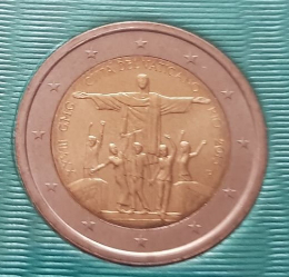 Монета 2 евро, на реверсе событие в Бразилии, 2013, Ватикан | Hobby Keeper Articles