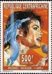 Michael Jackson stamp, Central African Republic, 1995 | Hobby Keeper Articles