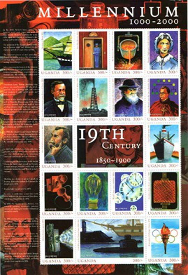 Millennium stamp series: 1000-2000. 19th century. 1850-1900, Uganda, 2000 | Hobby Keeper Articles
