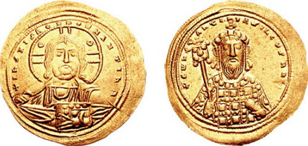 Монета Константина VIII: слева — лик Христа, справа — изображение императора | Hobby Keeper Articles