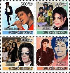 A series of stamps with Michael Jackson, 2007, Guinea-Bissau | Hobby Keeper Articles