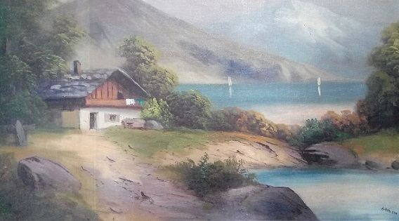 Картина Гитлера "Дом у озера", 1910 | Hobby Keeper Articles