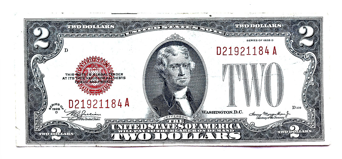 Banknote $ 2 USA, 1928 | Hobby Keeper Articles
