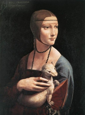 Чечилия Галлерани на картине Леонардо да Винчи, "Дама с горностаем", 1489-1490 гг. | Hobby Keeper Articles