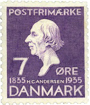 Postage stamp "H. K. Andersen", Denmark, 1935 | / Hobby Kepper Articles