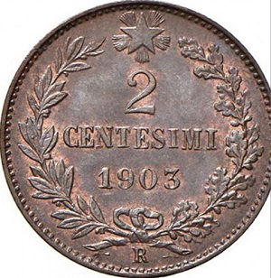 Монета 2 чентезимо, 1903 | Hobby Keeper Articles