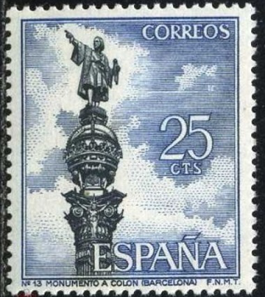 Почтовая марка "Памятник Колумбу", Испания, 1965| Hobby Keeper Articles