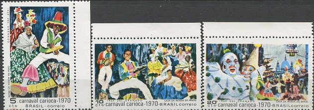 Postage stamps "Carnival", 1970, Brazil | Hobby Keeper Articles