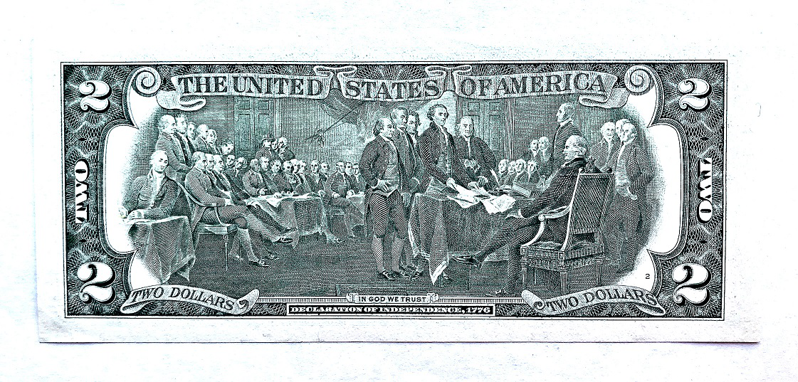 Banknote $ 2 USA, 1995, reverse | Hobby Keeper Articles