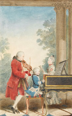 Картина с изображением Моцарта и его отца | Hobby Keeper Articles