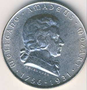 Монета с изображением Моцарта | Hobby Keeper Articles