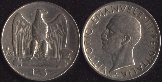 Монета 5 лир, 1928, Италия | Hobby Keeper Articles