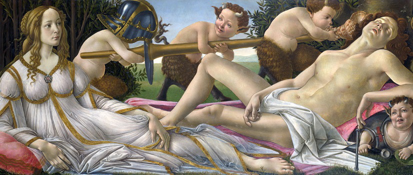 Painting "Venus and Mars", S. Botticelli, 1483 | Hobby Keeper Articles