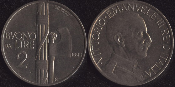 Монета 2 лиры, 1924, Италия | Hobby Keeper Articles