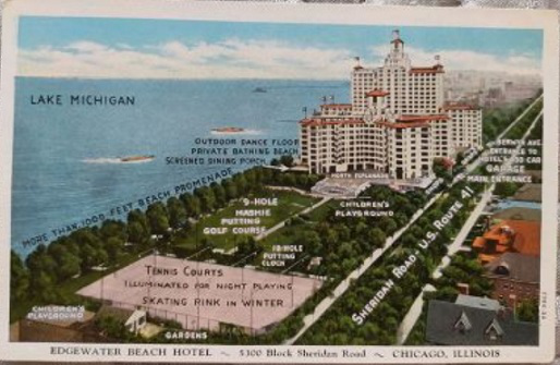Открытка отеля Edgwater Beach Чикаго | Hobby Keeper Articles