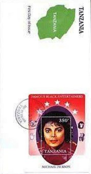 Mail block dedicated to Michael Jackson, Tanzania | Hobby Keeper Articles