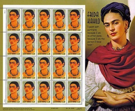 Frida Kahlo stamp sheet, 2001, USA | Hobby Keeper Articles