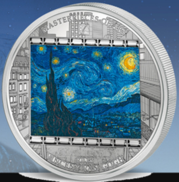 Coin with the image of the painting "Starry night" | Hobby Keeper Articles