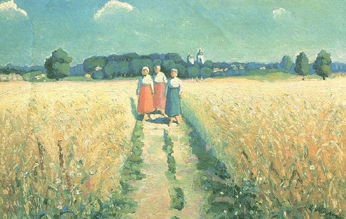 Malevich painting "Three women on the road" | Hobby Keeper Articles