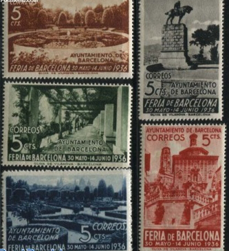 Почтовые марки "Барселона - Испания", 1936, Испания | Hobby Keeper Articles