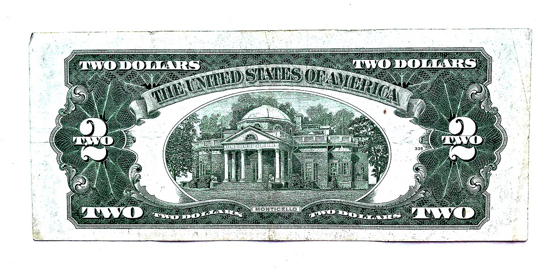 Banknote $ 2 USA, 1928, reverse | Hobby Keeper Articles