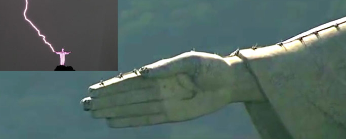 Consequences of lightning strikes on the statue of Christ the Redeemer | Hobby Keeper Articles