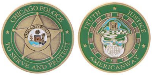 Памятная сувенирная монета "Полиция Чикаго", США | Hobby Keeper Articles