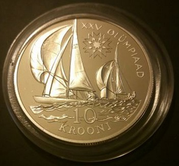 Монета 10 крон "Олимпийские игры 1992 в Барселоне, 1992, Эстония | Hobby Keeper Articles