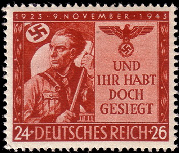 Postage stamp "Anniversary of the Beer Hall Putsch" Third Reich 1943 | Hobby Keeper Articles
