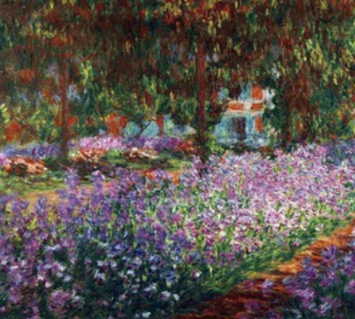 Картина Моне "Ирисы в саду" | Hobby Keeper Articles