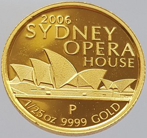 Золотая монета 5 долларов "Оперный театр" реверс, 2006, Австралия | Hobby Keeper Articles
