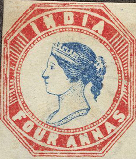 4 Anne Postage stamp with Queen Victoria, India | Hobby Keeper Articles