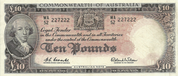 10 pound note, 1960, Australia | Hobby Keeper Articles