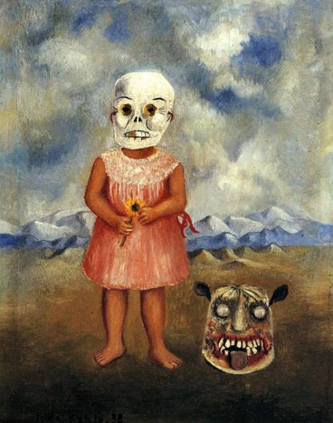 Frida Kahlo " the Girl with the death mask. (She plays alone)", 1938 / Hobby Keeper Articles