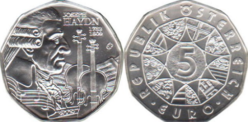 Подарочная монета 5 евро "Й. Гайдн" | Hobby Keeper Articles
