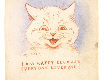 Открытка "Я счастлив, потому что меня все любят" (1928) | Hobby Keeper Articles
