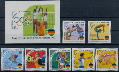 Набор марок "Летние олимпийские игры. Барселона 1992", 1992, Мадагаскар | Hobby Keeper Articles