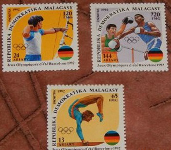 Почтовые марки "Олимпийские игры в Барселоне", 1992, Мадагаскар Республика | Hobby Keeper Articles