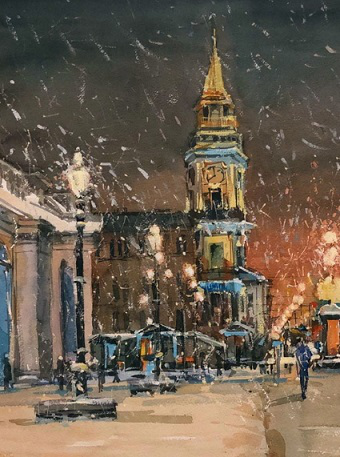 Painting " Christmas. Saint Petersburg", 2018 | Hobby Keeper Articles