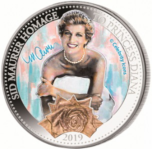 $ 5 silver coin with Diana on the reverse, 2019, Samoa | Hobby Keeper Articles