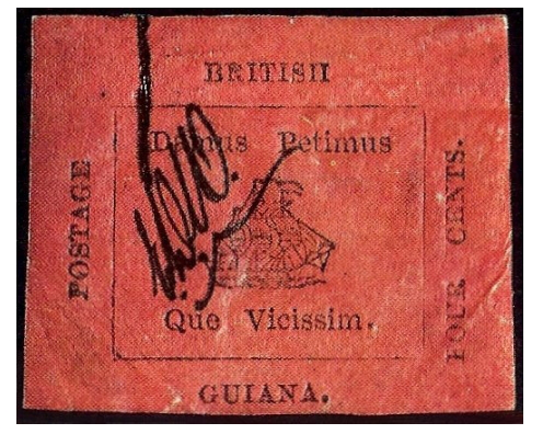 Postage stamp 1 cent "British Guiana", 1856 | Hobby Keeper Articles