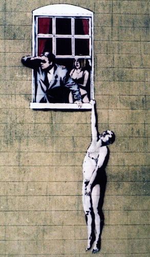Граффити «Хорошо висящий любовник», 2006 на стене Клиники сексуальных проблем, Бристоль | Hobby Keeper Articles