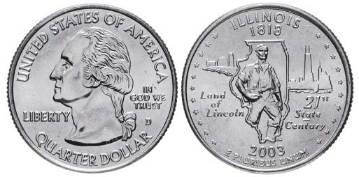 25 dollar coin "Land of Lincoln", USA, 2003 | Hobby Keeper Articles