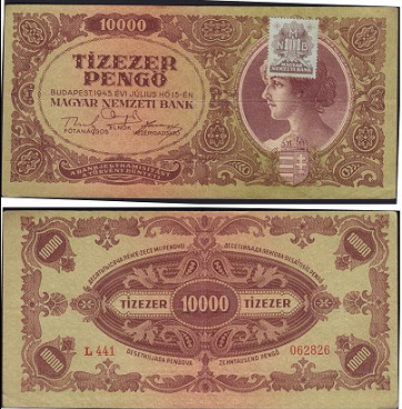 10000 penge banknote, 1945, Hungary | Hobby Keeper Articles