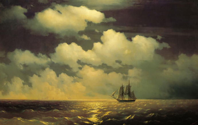Painting by Aivazovsky Brig mercury after victory over two Turkish ships Dating Russian squadron | Hobby Keeper Articles